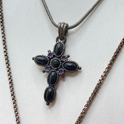 LOT 78: Vintage Jewelry Collection - Pendant Necklaces, Chains and Earrings (925 Silver and More)