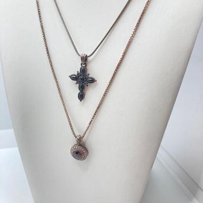 LOT 78: Vintage Jewelry Collection - Pendant Necklaces, Chains and Earrings (925 Silver and More)