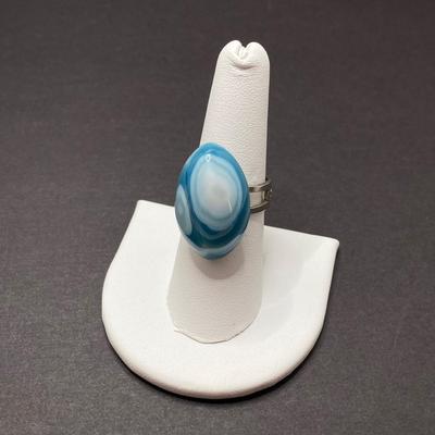 LOT 81: Unique Find - Egyptian Theme Colorful Inlay Box, Frosted Pink Heart Shaped Glass Ring Holder with Collection of Jewelry