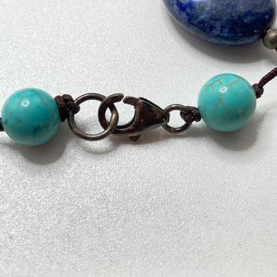 LOT 81: Unique Find - Egyptian Theme Colorful Inlay Box, Frosted Pink Heart Shaped Glass Ring Holder with Collection of Jewelry