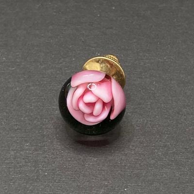 LOT 81: Unique Find - Egyptian Theme Colorful Inlay Box, Frosted Pink Heart Shaped Glass Ring Holder with Collection of Jewelry