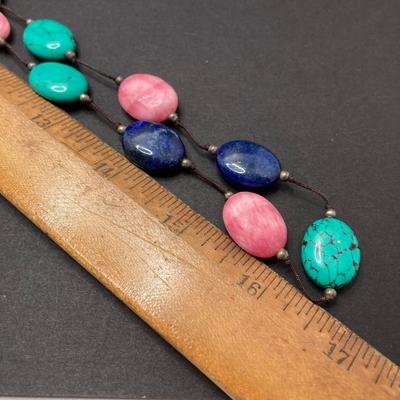 LOT 81: Unique Find - Egyptian Theme Colorful Inlay Box, Frosted Pink Heart Shaped Glass Ring Holder with Collection of Jewelry