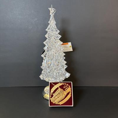 LOT 83: The White House Historical Association Ornaments & Light Acrylic Christmas Tree