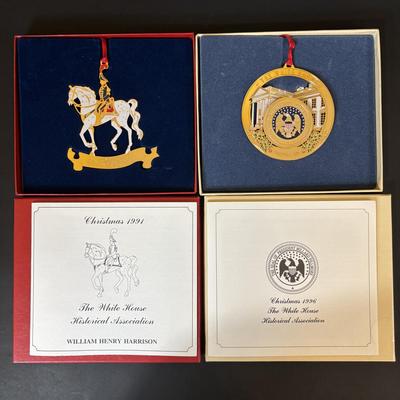 LOT 83: The White House Historical Association Ornaments & Light Acrylic Christmas Tree