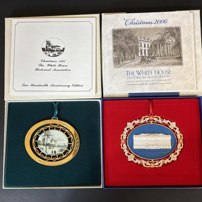 LOT 83: The White House Historical Association Ornaments & Light Acrylic Christmas Tree
