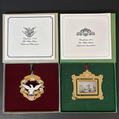 LOT 83: The White House Historical Association Ornaments & Light Acrylic Christmas Tree