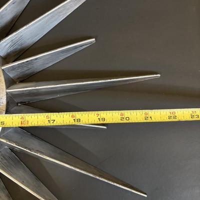 LOT 84: MCM Style Starburst Wall Clock, Glass Frog Votive Candle Holder, Joy Susan Wristlet Home Decor Wall Mirror, Women's...