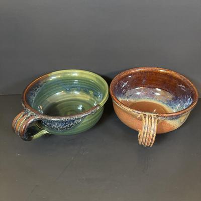 LOT 88: Glazed Stoneware Pottery Collection: Mugs Bowls Jar, Signed & Unsigned