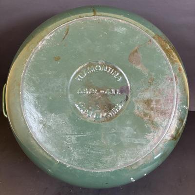 LOT 91: Tramontina 6.5qt. Cast Iron Enamel Dutch Oven, T-Fal Round Cast Iron Pan & Cast-Iron Bacon Press