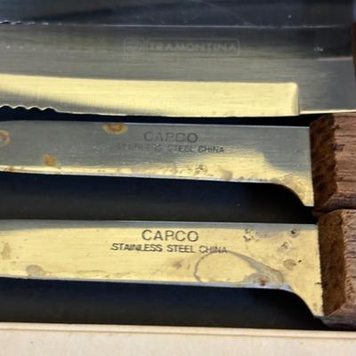 LOT 93: Chef's Choice Electric Knife Sharpener along with Assorted Kitchen Cutlery