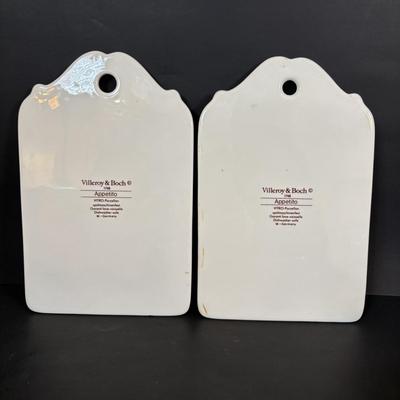 LOT 95: Vintage Mccoy Brown Glaze Bean Pot Cookie Jar, Pixie Elf Saltshaker, Villeroy & Boch Co Porcelain Cheese & Cracker Board...