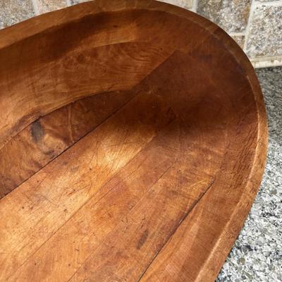 LOT 101: Large Wooden Bowl (21" x 11"), Yeti Mugs & Can Holders, All-Clad, Grill Basket, Cheese Board, Peculator Coffee Pot