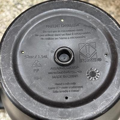 LOT 101: Large Wooden Bowl (21" x 11"), Yeti Mugs & Can Holders, All-Clad, Grill Basket, Cheese Board, Peculator Coffee Pot