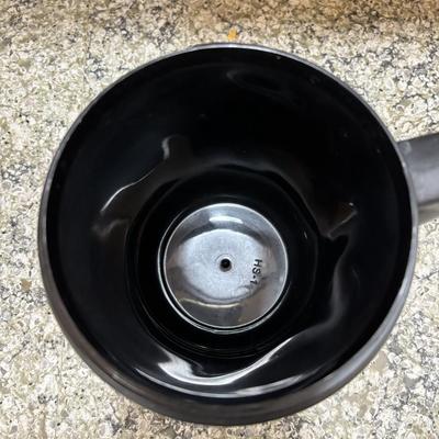 LOT 101: Large Wooden Bowl (21" x 11"), Yeti Mugs & Can Holders, All-Clad, Grill Basket, Cheese Board, Peculator Coffee Pot