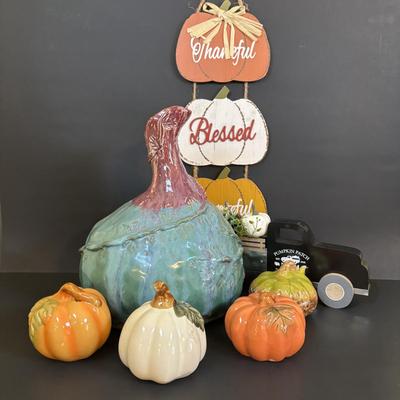 LOT 107: Fall Home Decor featuring a Handcrafted Glazed Pottery Vase/Vessel