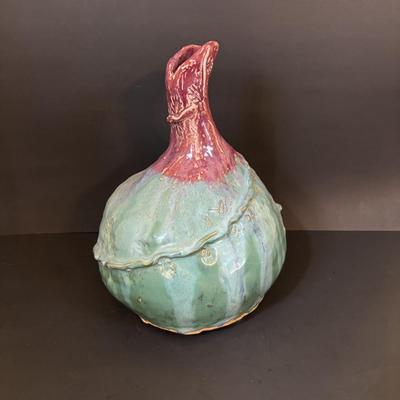 LOT 107: Fall Home Decor featuring a Handcrafted Glazed Pottery Vase/Vessel