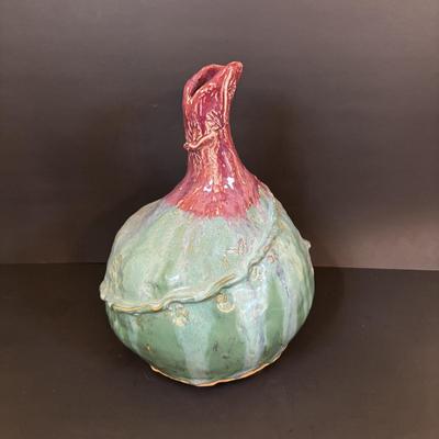 LOT 107: Fall Home Decor featuring a Handcrafted Glazed Pottery Vase/Vessel