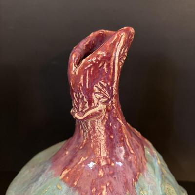 LOT 107: Fall Home Decor featuring a Handcrafted Glazed Pottery Vase/Vessel