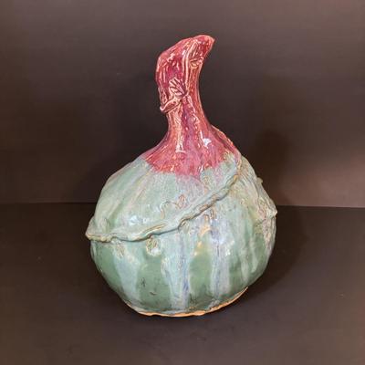 LOT 107: Fall Home Decor featuring a Handcrafted Glazed Pottery Vase/Vessel