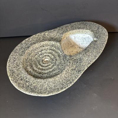 LOT 108: Working Aquascape Lazy Frog on Lily Pad, Ceramic Frog, Frog Boot Planter/Vase