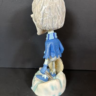 LOT 112: Holiday Collectibles: Miniature Peanuts Book & Charlie Brown Tree, NECA Snow Miser Bobble Head, Disney Ornaments, Gourd...