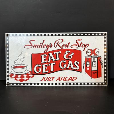 LOT 114: Black & White Framed Photos of Store Fronts, Ande Rooney Metal Sign, Coca-Cola Glasses, 1993 Coca-Cola Vending Machine...