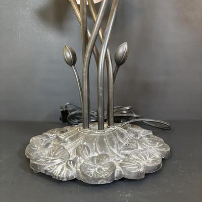 LOT 118: Pink Pond Lily Accent Lamp w/5 Lights