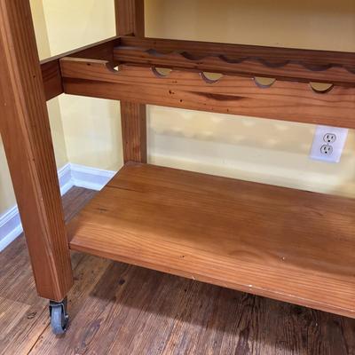 LOT 123: Wooden Kitchen Trolley/Island