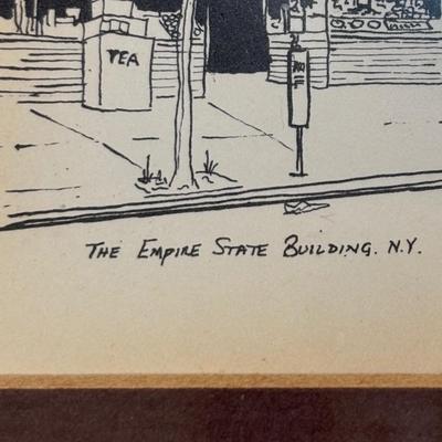 LOT 126: Bill Sheppard Signed & Dated Postcard Size Etchings of New York
