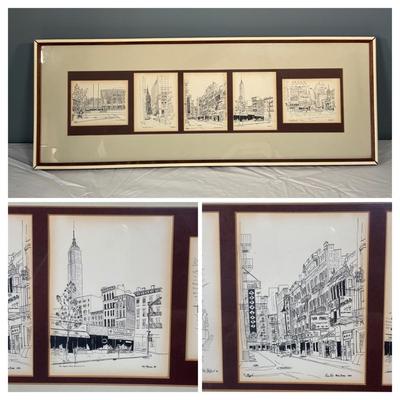 LOT 126: Bill Sheppard Signed & Dated Postcard Size Etchings of New York