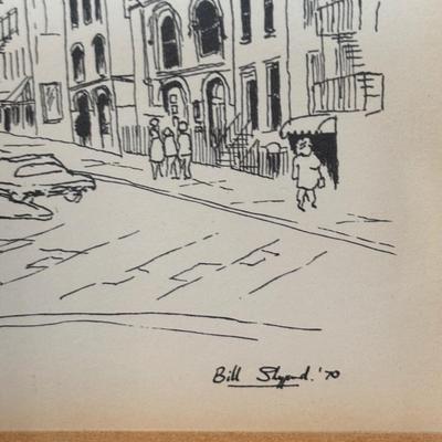 LOT 126: Bill Sheppard Signed & Dated Postcard Size Etchings of New York