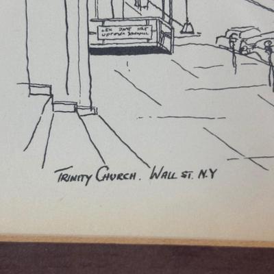 LOT 126: Bill Sheppard Signed & Dated Postcard Size Etchings of New York