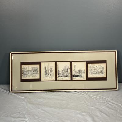 LOT 126: Bill Sheppard Signed & Dated Postcard Size Etchings of New York