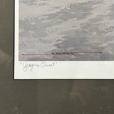 LOT 127: Signed & Numbered Lithograph: "Yeager's Quest" by Stan Stokes, w/COA