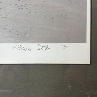 LOT 127: Signed & Numbered Lithograph: "Yeager's Quest" by Stan Stokes, w/COA