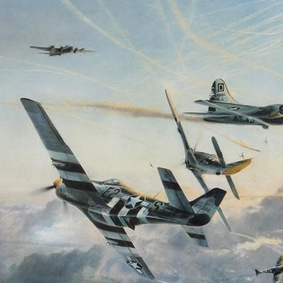 LOT 129: Signed & Numbered Lithograph: "Gathering of Eagles" by Robert Taylor w/COA