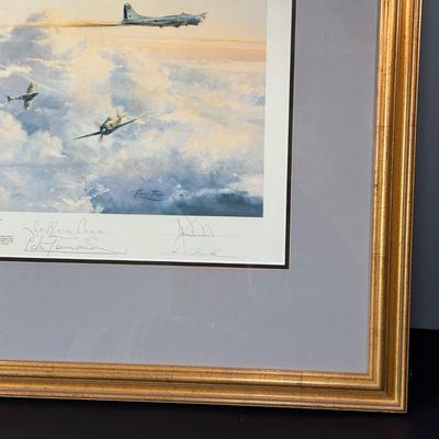 LOT 129: Signed & Numbered Lithograph: "Gathering of Eagles" by Robert Taylor w/COA