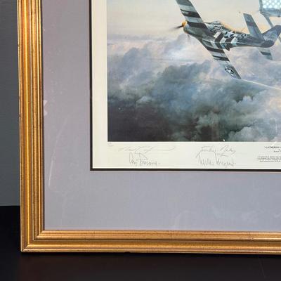 LOT 129: Signed & Numbered Lithograph: "Gathering of Eagles" by Robert Taylor w/COA