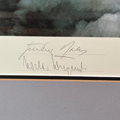 LOT 129: Signed & Numbered Lithograph: "Gathering of Eagles" by Robert Taylor w/COA