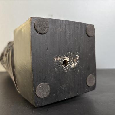 LOT 134: Country Landscape Etching, Vintage Native American Jar, Maltese Falcon Replica & Cristal Darqueas Eagle