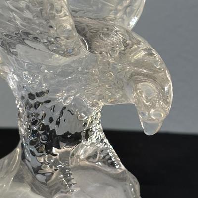 LOT 134: Country Landscape Etching, Vintage Native American Jar, Maltese Falcon Replica & Cristal Darqueas Eagle