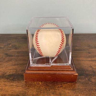 LOT 138: Autographed Robin Roberts HOF 76 Phillies Pitcher with COA and Numbered Bob Feller Ball HOF 62