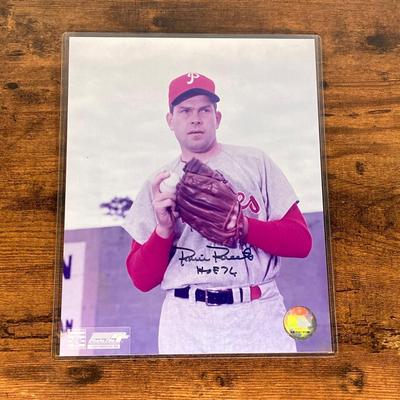 LOT 138: Autographed Robin Roberts HOF 76 Phillies Pitcher with COA and Numbered Bob Feller Ball HOF 62