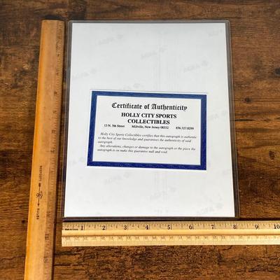 LOT 138: Autographed Robin Roberts HOF 76 Phillies Pitcher with COA and Numbered Bob Feller Ball HOF 62