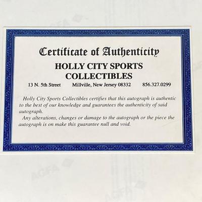 LOT 138: Autographed Robin Roberts HOF 76 Phillies Pitcher with COA and Numbered Bob Feller Ball HOF 62