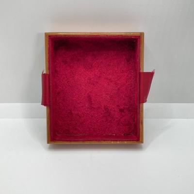 LOT 142: Vintage Wood Jewelry Box with Collection of Fashion Jewelry