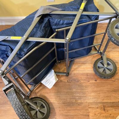 LOT 144: Rolling Fold-Up Utility Wagon / Cart with Handle