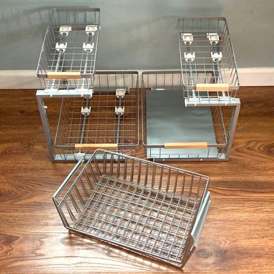LOT 146: Storage Solutions / Organizational Lot - Vertical Spice Rack, Pull-Out Organizers, Racks, Table Covers and More