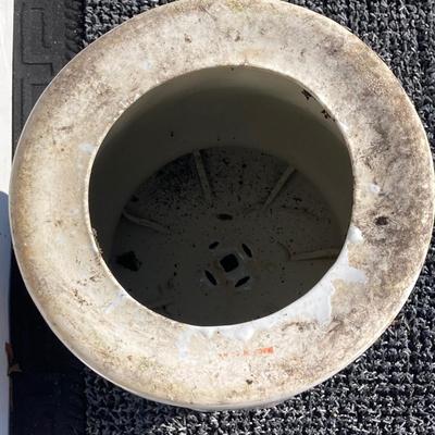 LOT 148: Made in China Floral Pedestal / Stool / Plant Holder