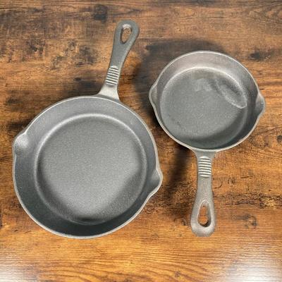 LOT 154: Three Cast Iron Skillets with Collection of Utensils / Gadgets